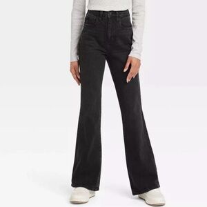 Universal Thread Women's High-Rise Flare Jeans Black Wash Long Size 14